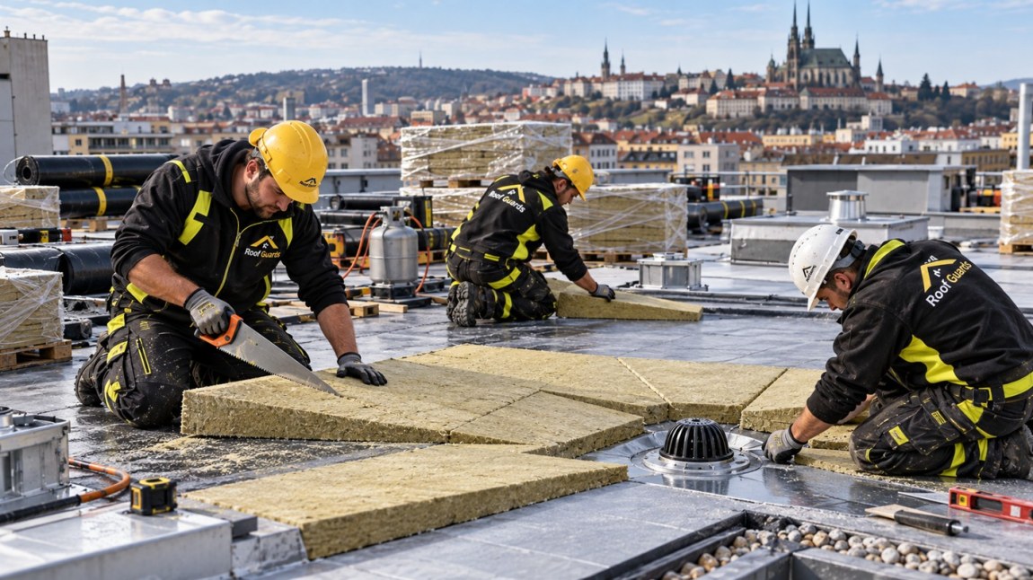 Zateplenie plochej strechy – skladba, materiály a&nbsp;postup