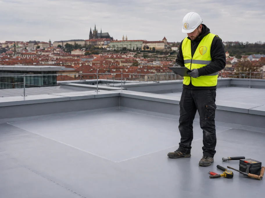 Oprava hydroizolace ploché střechy Praha